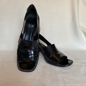 Via Spiga Black Chunky Heels